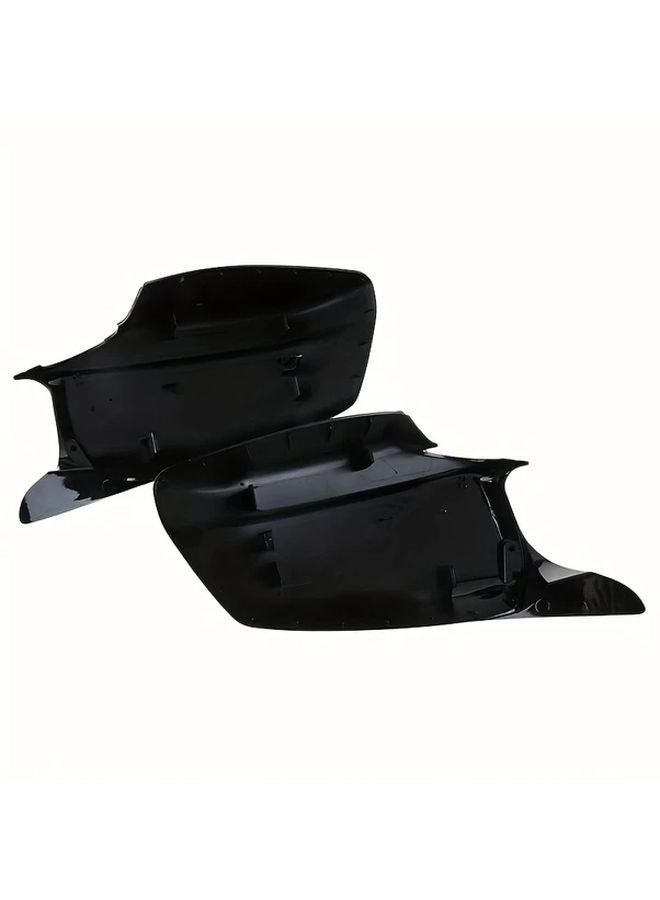 غطاء غلاف مرآة BMW سلسلة 5 طرازات F10 وF11 وF18 باللون الأسود اللامع مناسب مباشرة - Image 4